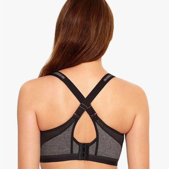 Wacoal 855229 Gray with Black Trim Sports Convertible Underwire Bra.  Size 38DD. - Picture 3 of 13